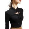 The new 2022 autumn and winter collection features a French retro design with flared sleeves, paired with a base layer, a stylish mini shirt and a European-style top Item Picture